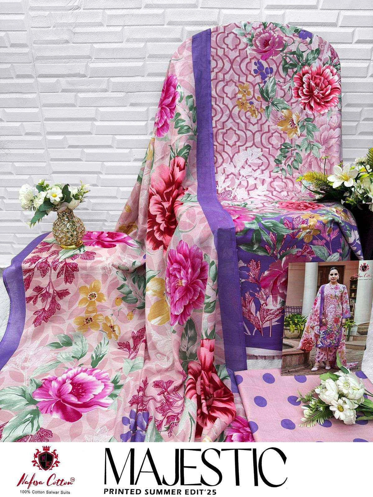 Nafisa Cotton Majestic Cotton Dress Material 6 pcs Catalogue