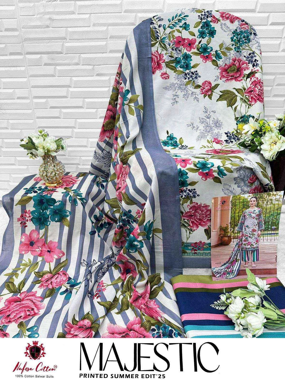 Nafisa Cotton Majestic Cotton Dress Material 6 pcs Catalogue