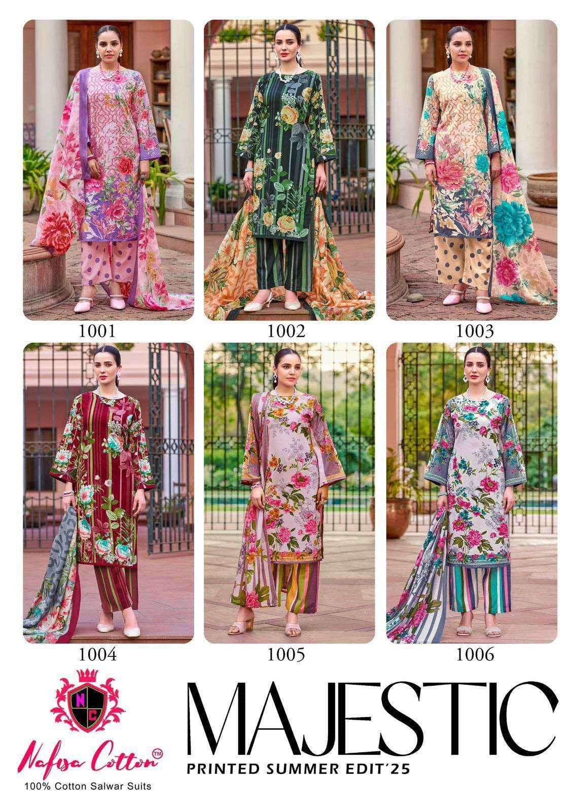 Nafisa Cotton Majestic Cotton Dress Material 6 pcs Catalogue