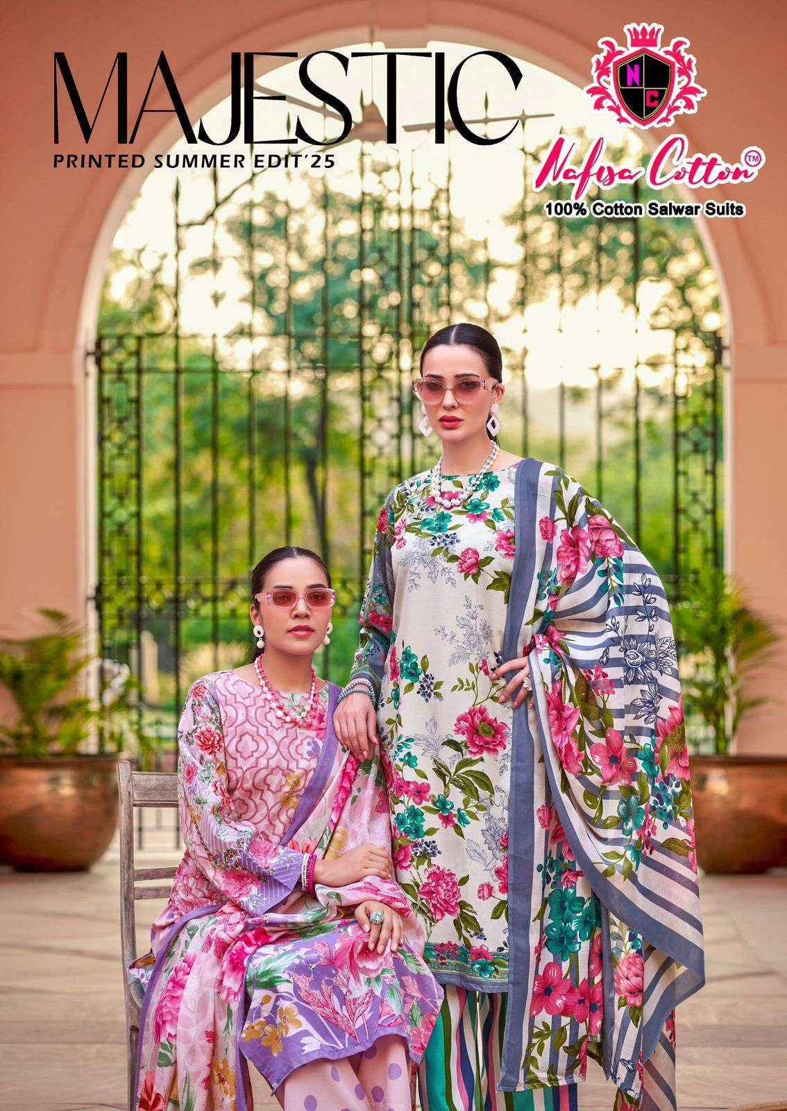 Nafisa Cotton Majestic Cotton Dress Material 6 pcs Catalogue