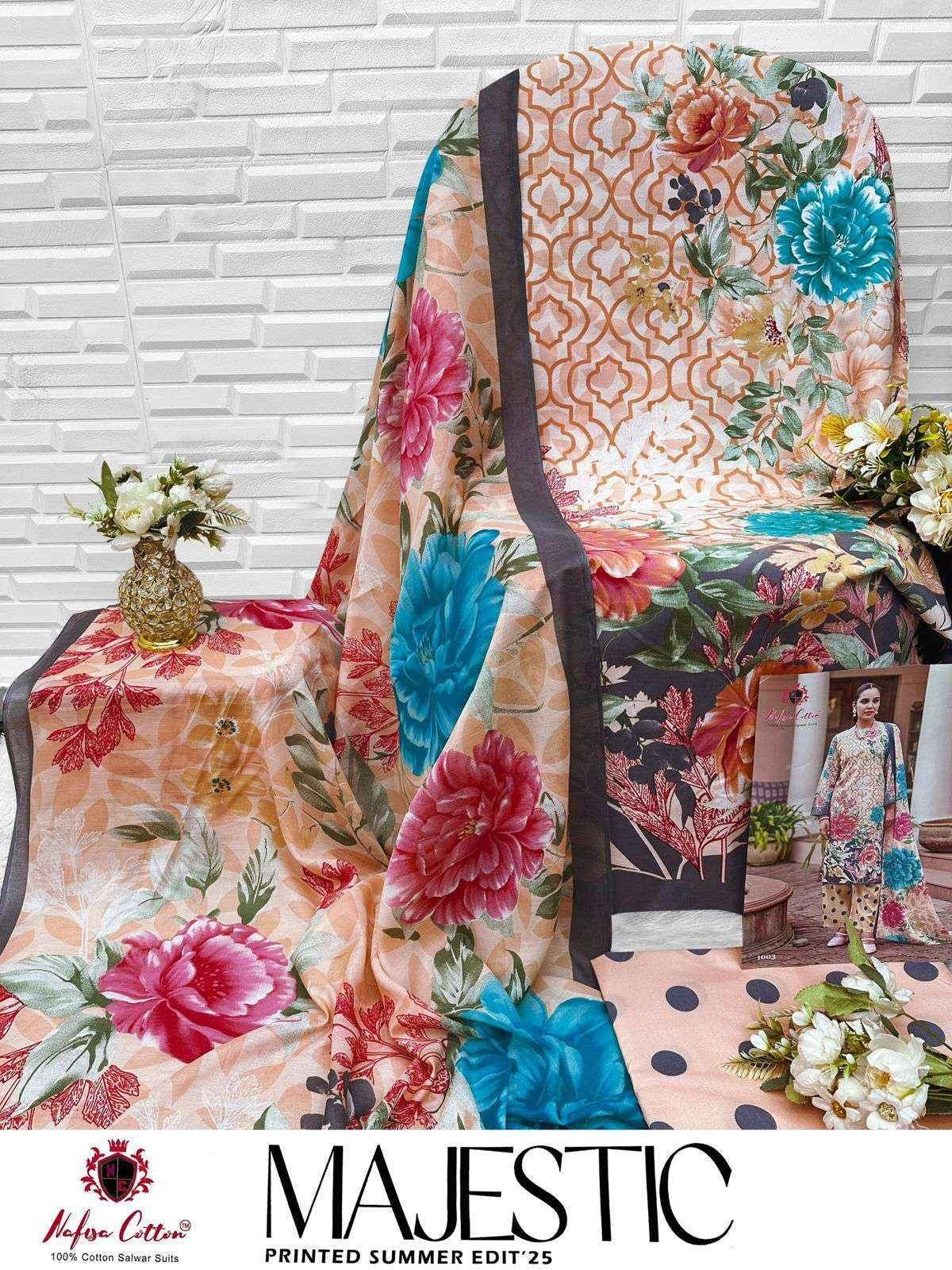 Nafisa Cotton Majestic Cotton Dress Material 6 pcs Catalogue