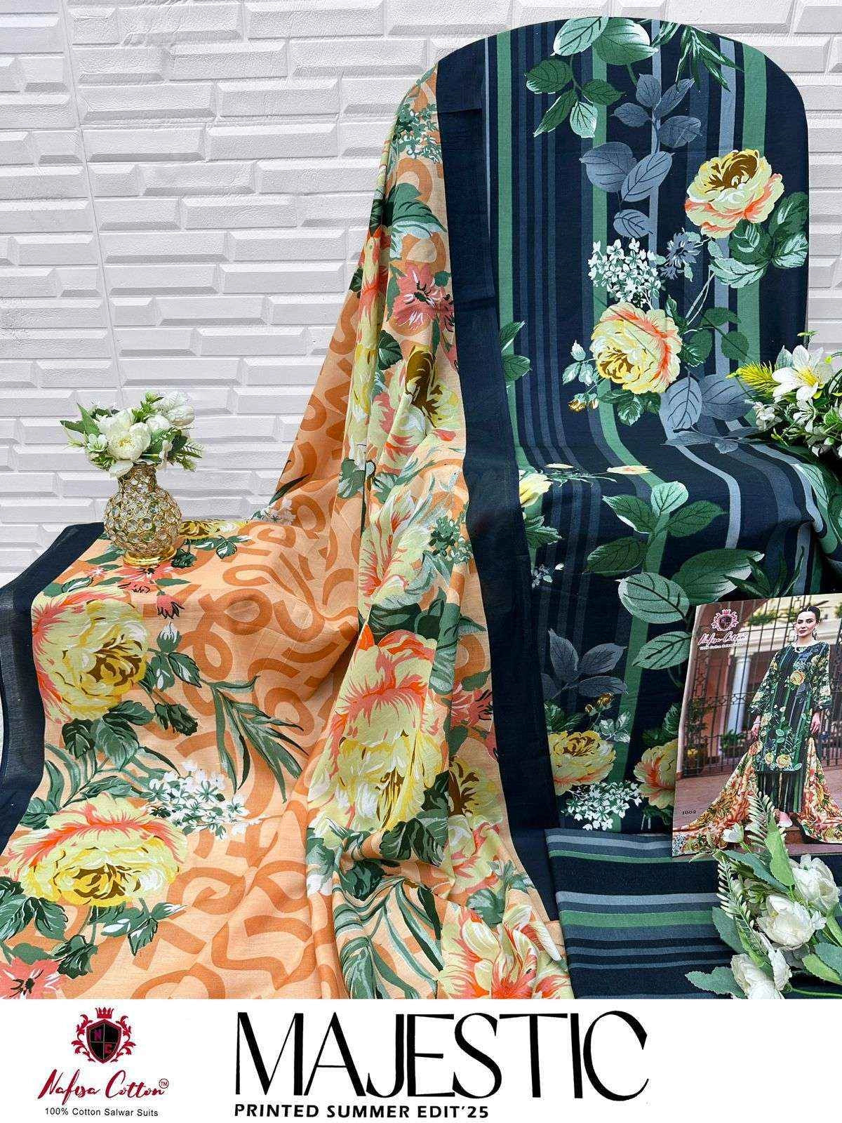 Nafisa Cotton Majestic Cotton Dress Material 6 pcs Catalogue