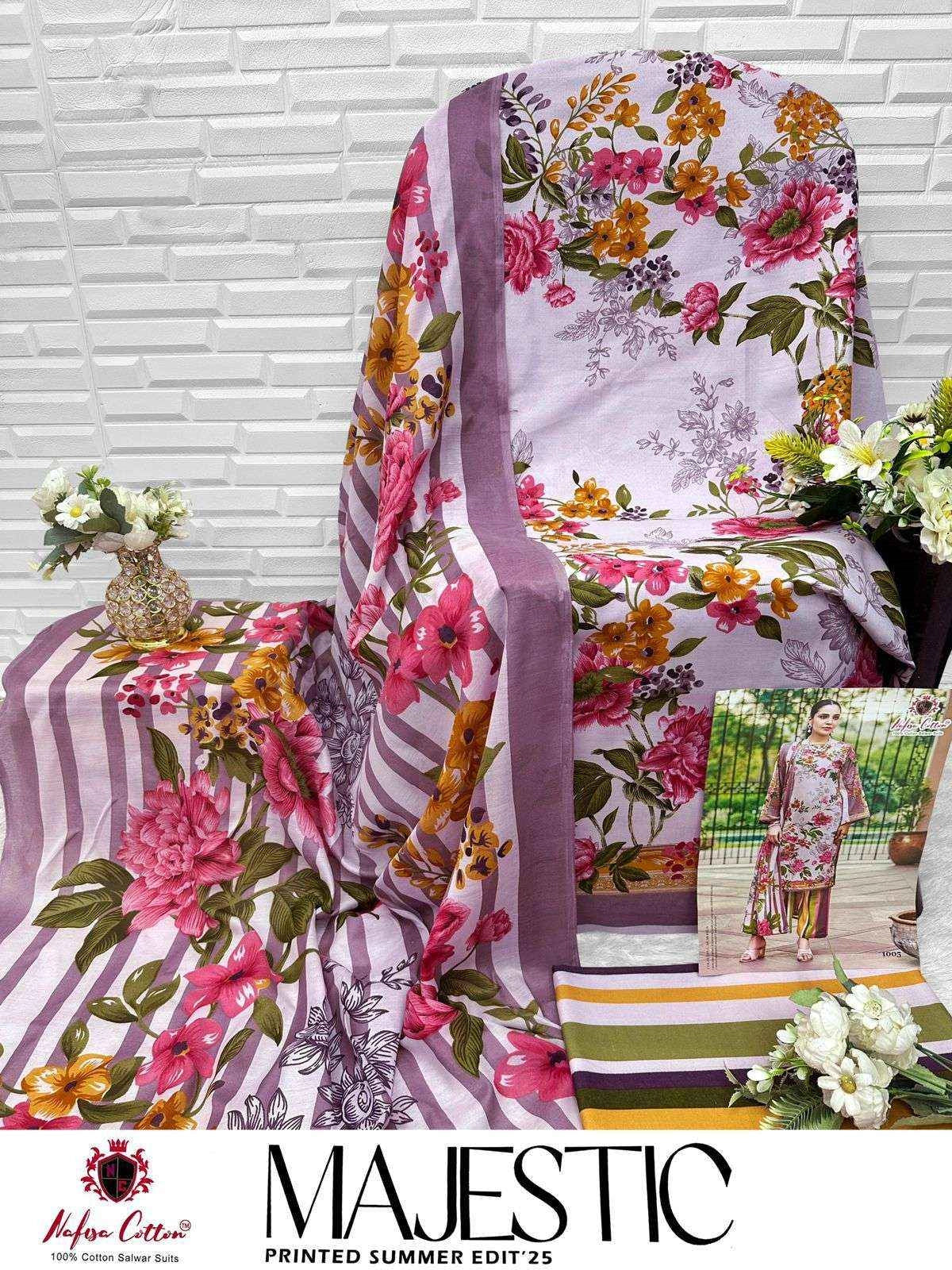 Nafisa Cotton Majestic Cotton Dress Material 6 pcs Catalogue