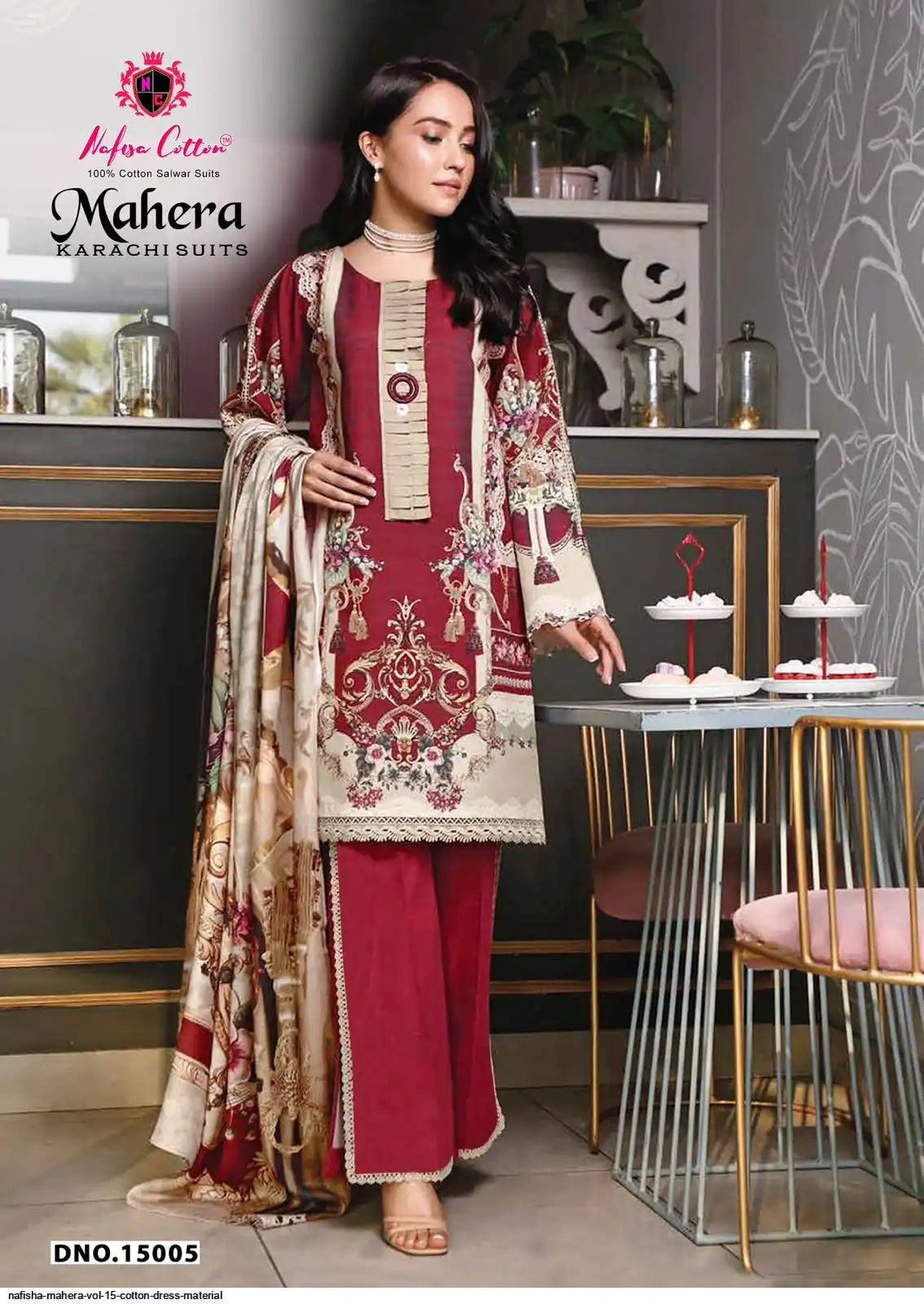 NAFISHA MAHERA VOL 15 COTTON DRESS MATERIAL
