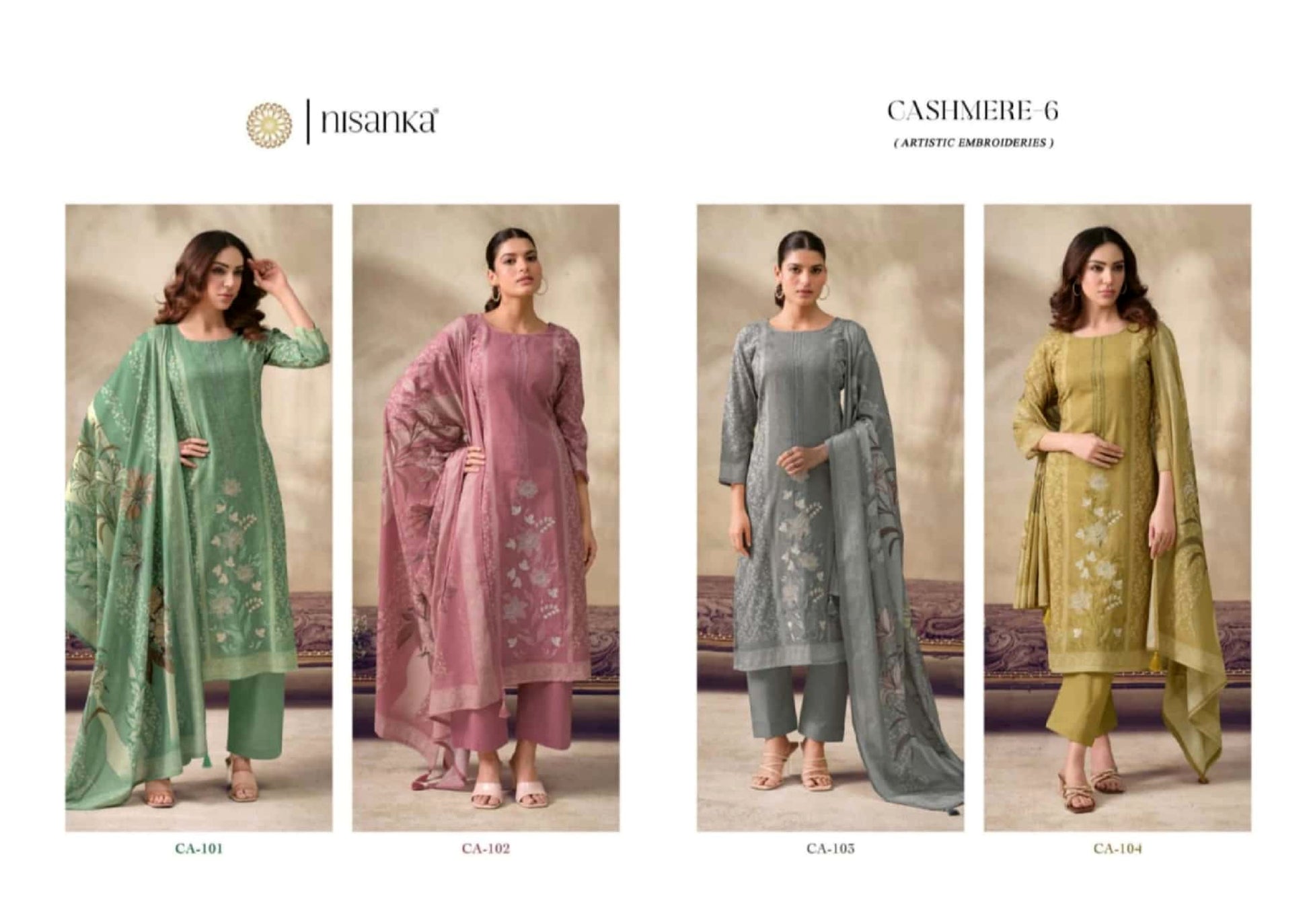 Nisanka Cashmere 6 Pure Cotton 4 Pcs Set