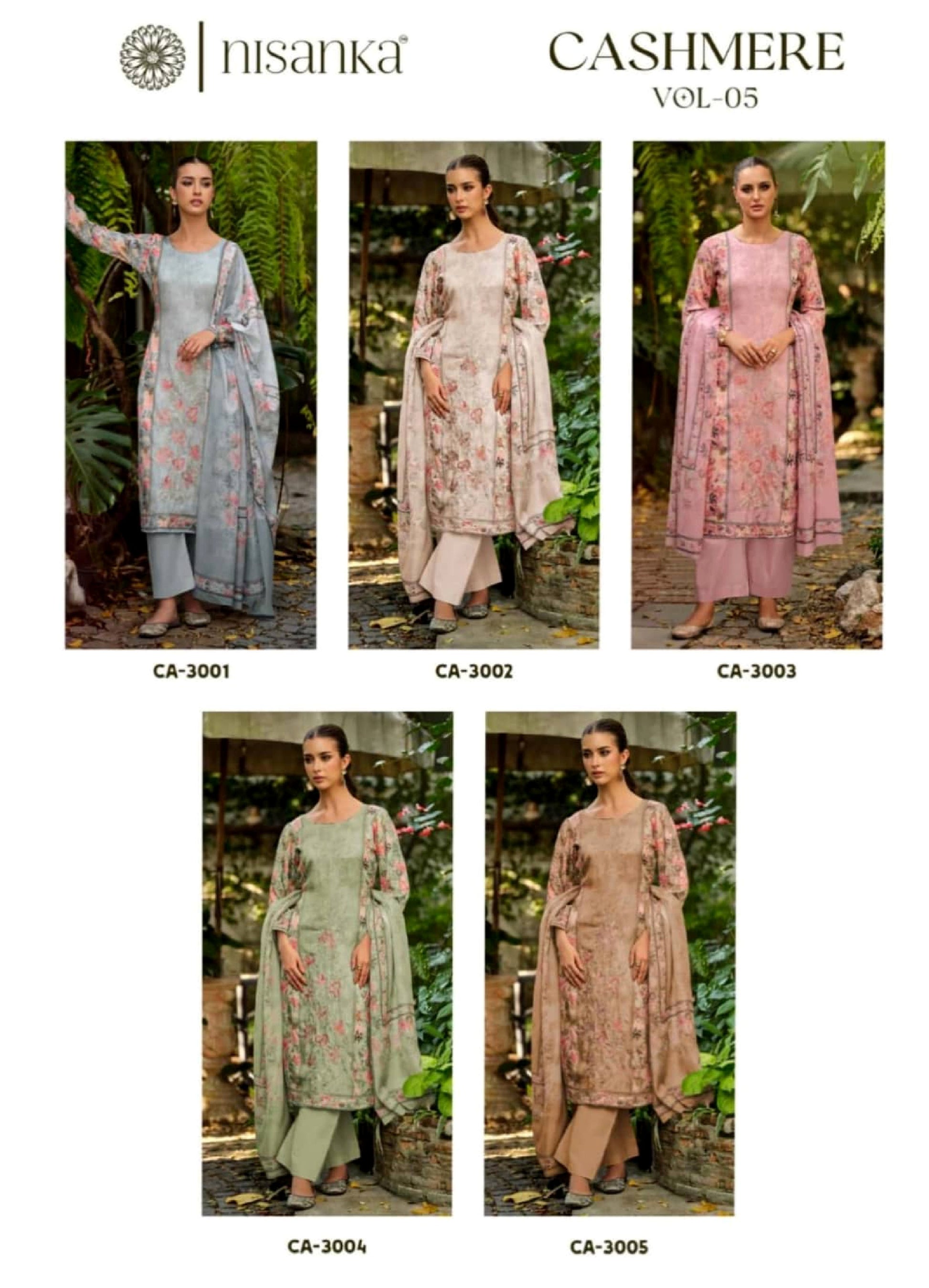 Nisanka Cashmere Vol-05 Pure Cotton 5 Pcs Set