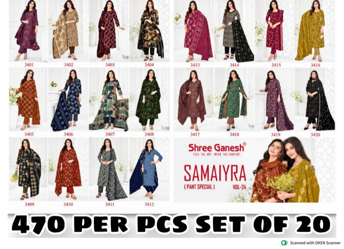 Shree Ganesh Samayra Vol.24 Pure Cotton catalogue
