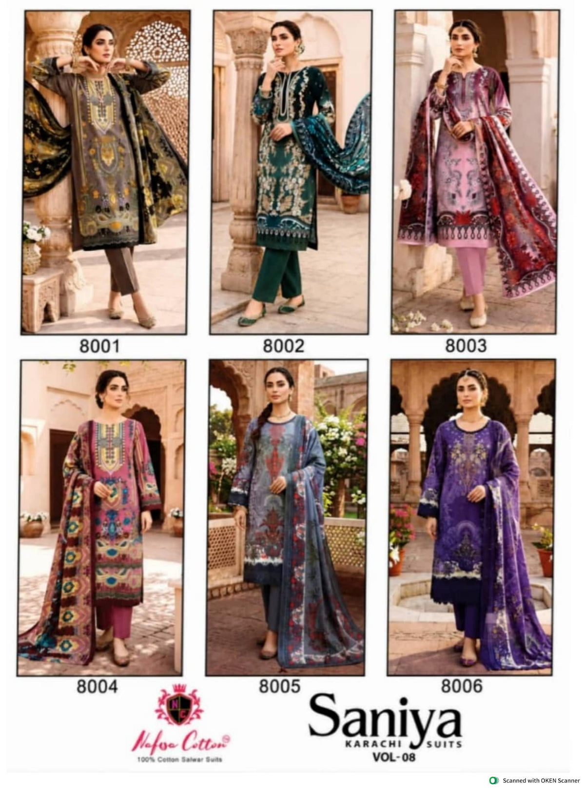 Saniya Karachi Suits Vol-08 Readymade Mix Cotton
