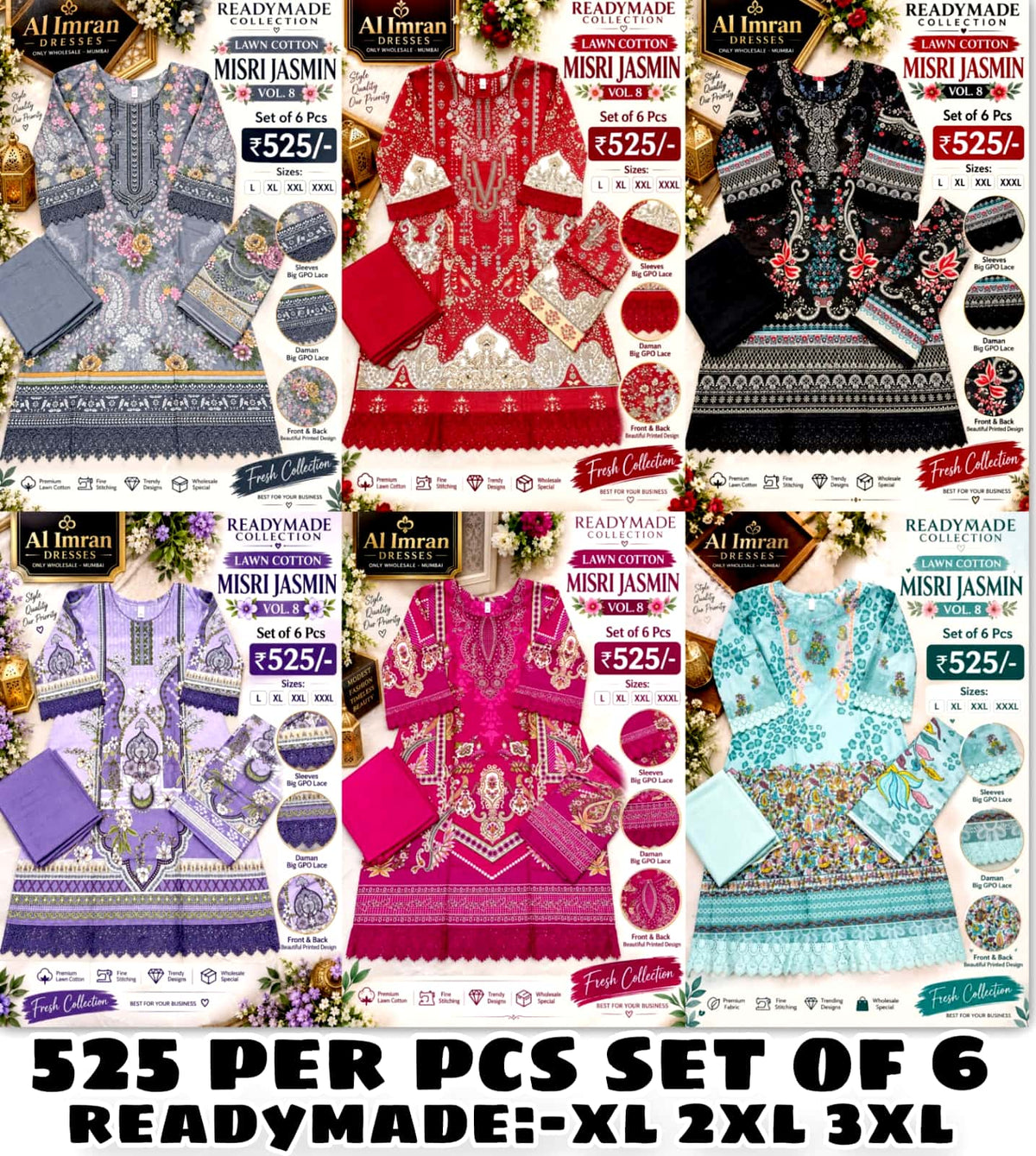 Misri Jasmin Vol.6 Readymade Pure Cotton catalogue