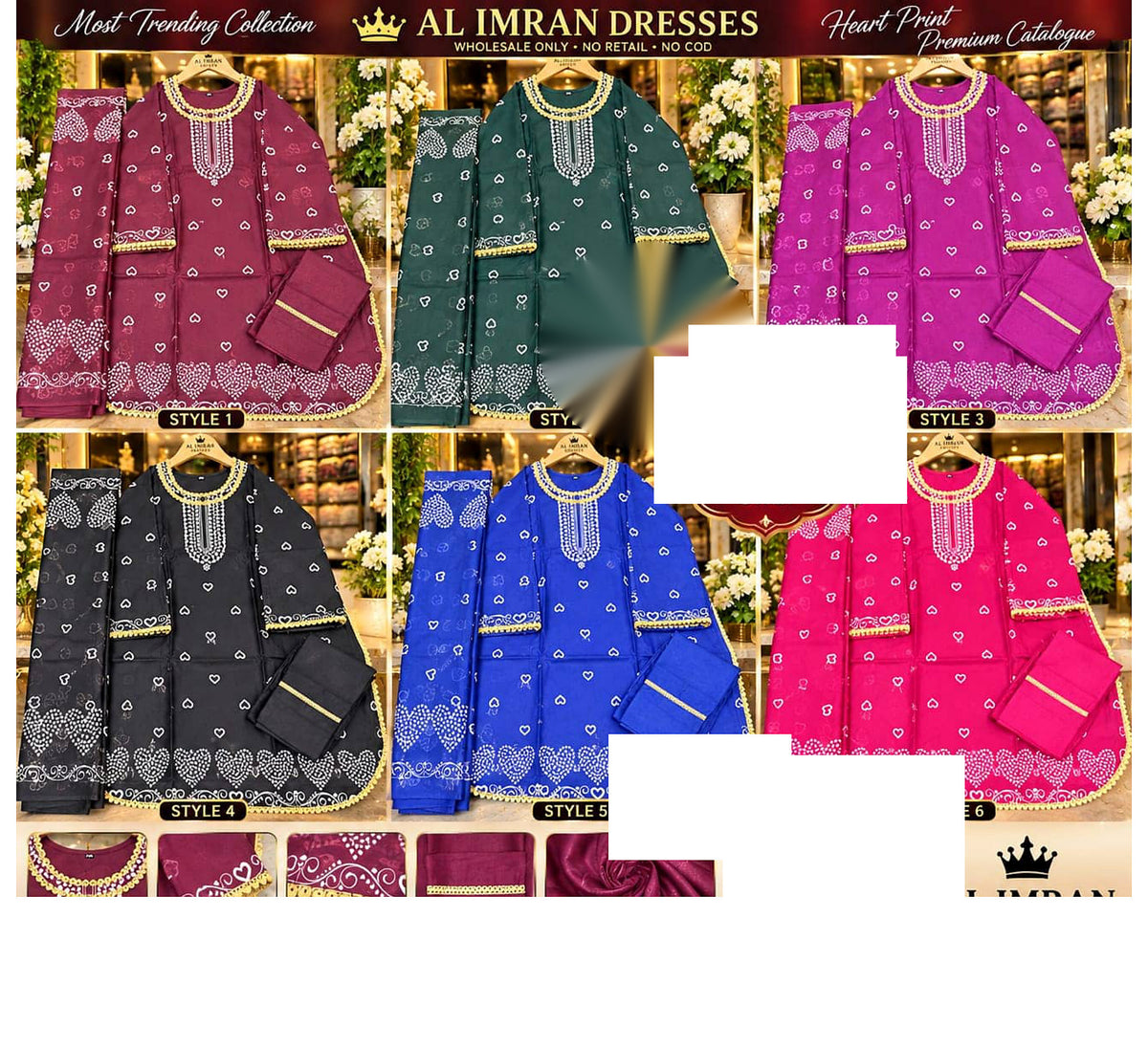 Heart Print Premium Catalogue by Al Imran Dresses Readymade Pure Cotton catalogue
