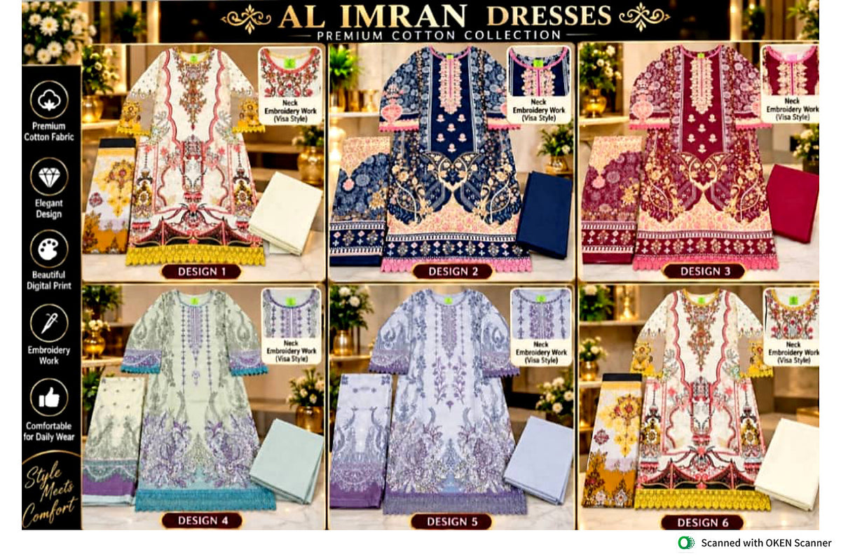 Premium Cotton Collection by Al Imran Dresses Readymade Pure Cotton catalogue