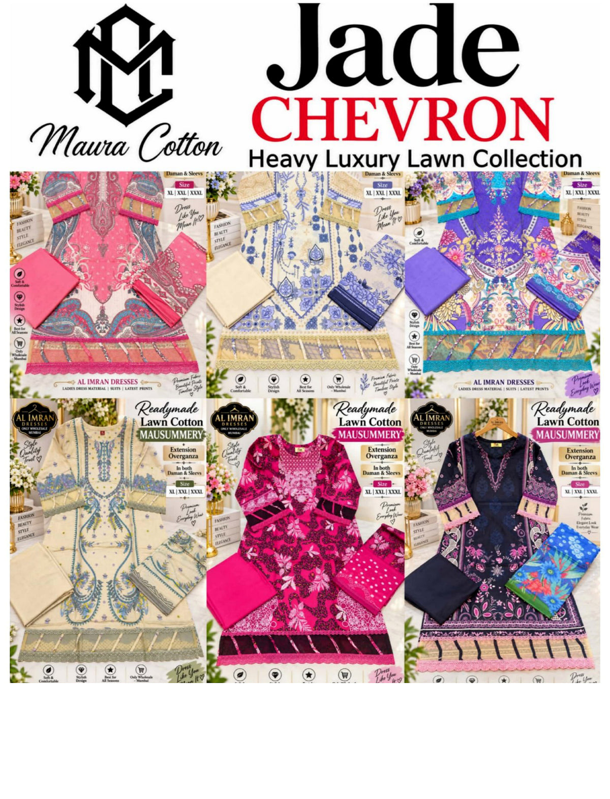 Jade Chevron by Maura Cotton Readymade Pure Cotton catalogue