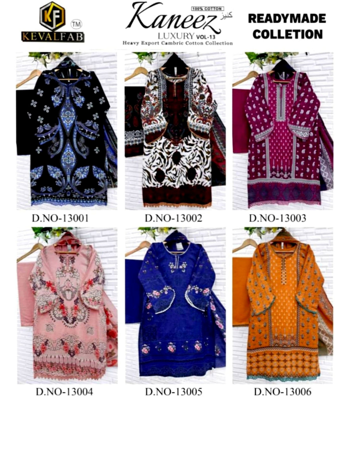 Kaneez Vol.13 by Keval Fab Readymade Pure Cotton catalogue