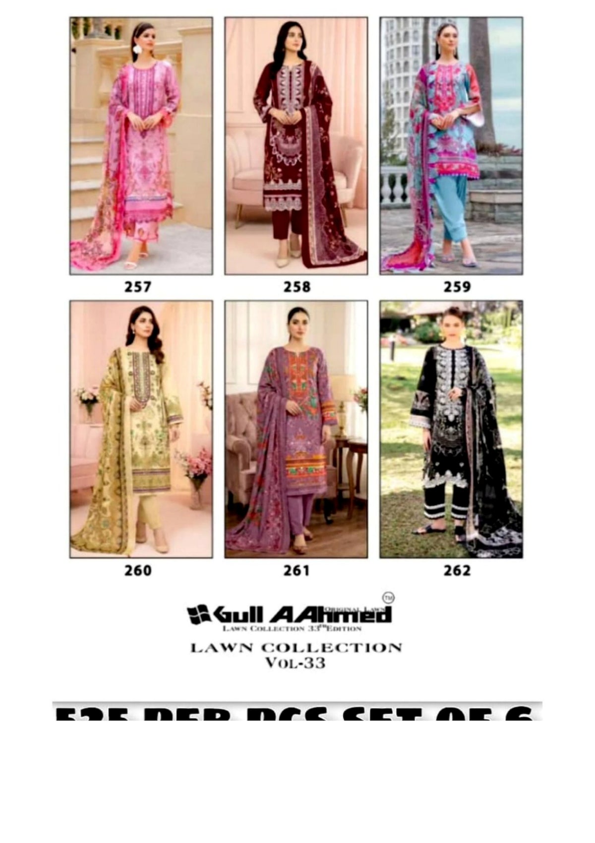 Gul Ahmed Lawn Collection Vol.33 by Gul Ahmed Readymade Pure Cotton catalogue
