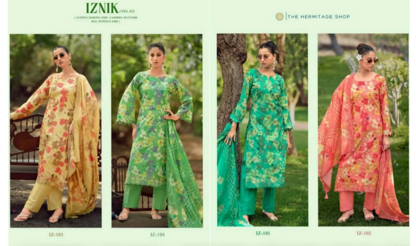 THE HERMITAGE SHOP IZNIK VOL 2 DRESS MATERIAL