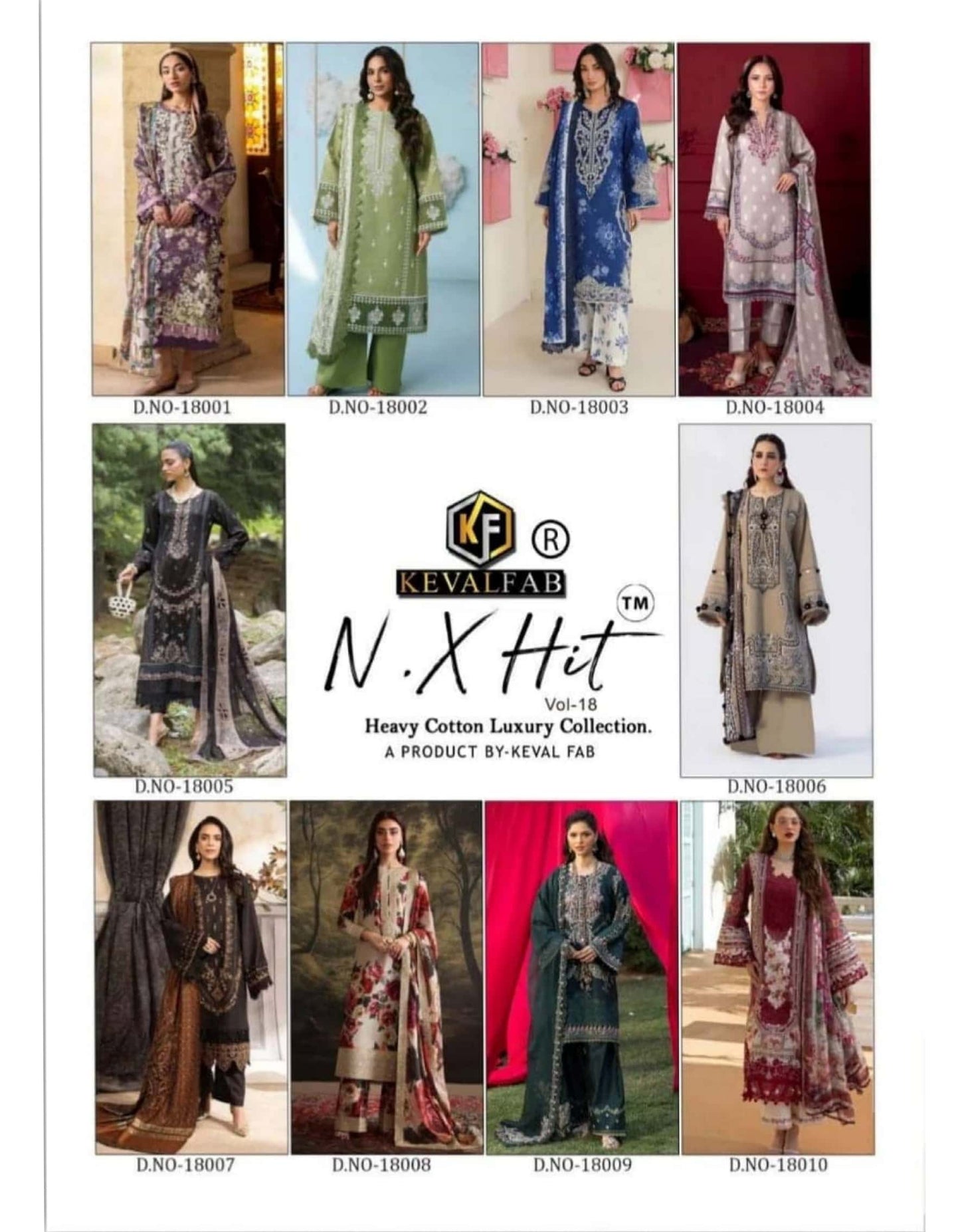 KEVAL FAB NX HIT 18 HEAVY COTTON PRINT DRESS MATERIAL