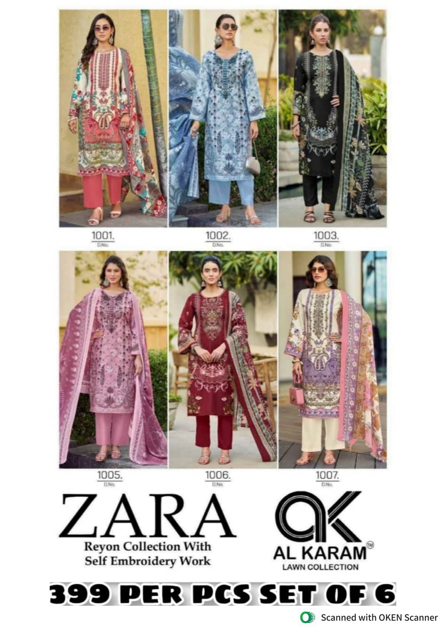 AL KARAM ZARA DESIGN 06 RAYON PRINT WITH EMBROIDERY