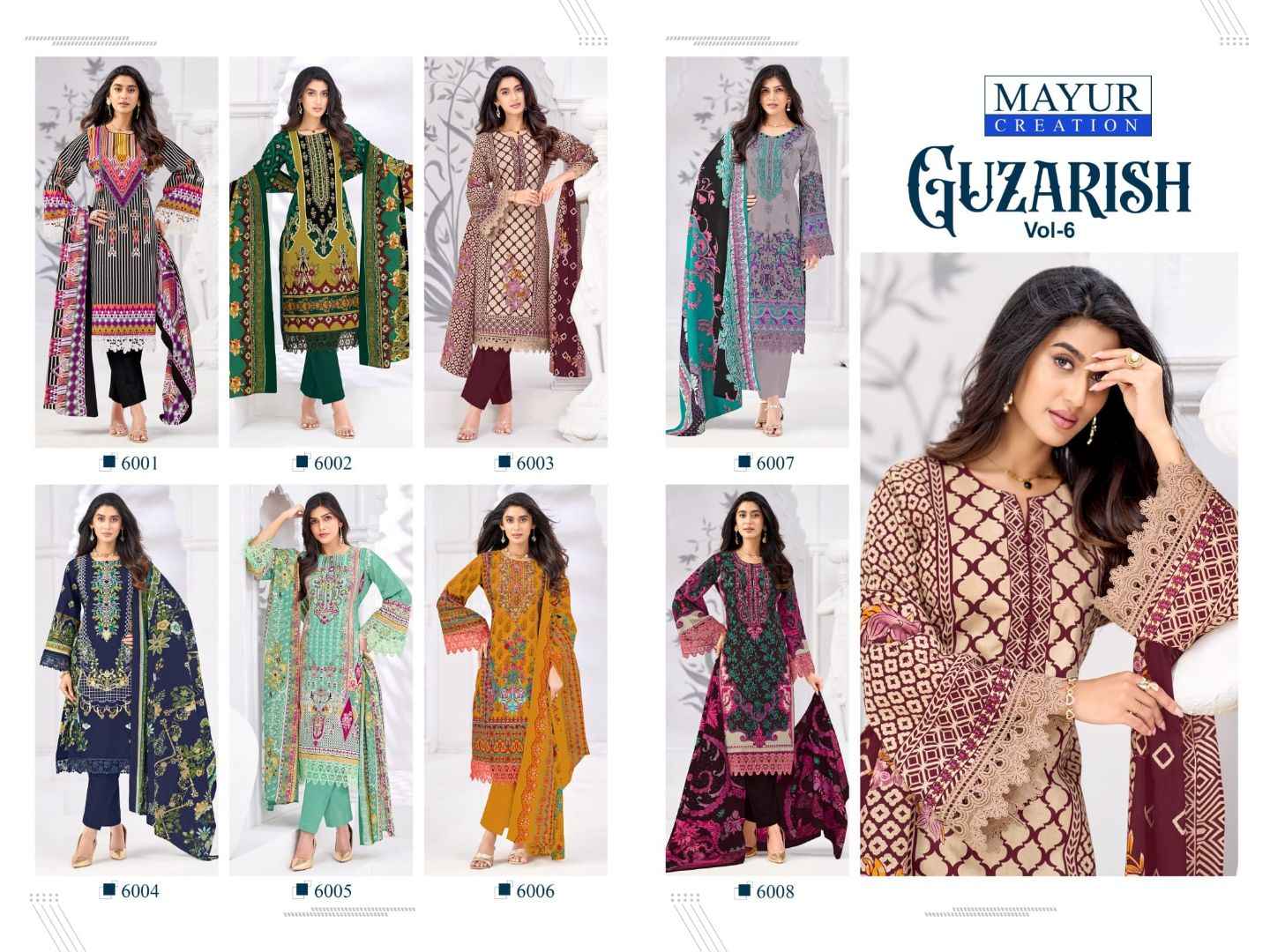 Mayur Creation Guzarish Vol 6 Cotton Dress Material 8 pcs Catalogue