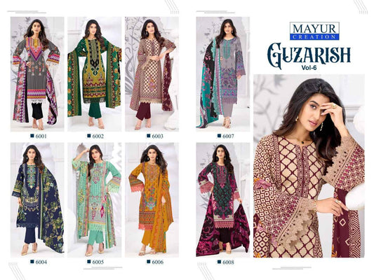 Mayur Creation Guzarish Vol 6 Cotton Dress Material 8 pcs Catalogue