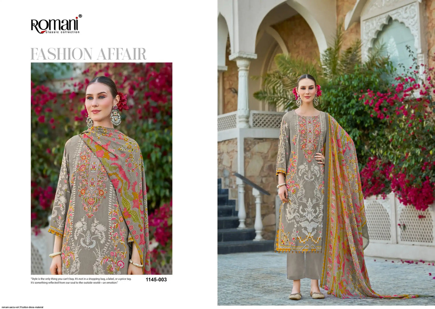 ROMANI AARZU VOL 31COTTON DRESS MATERIAL
