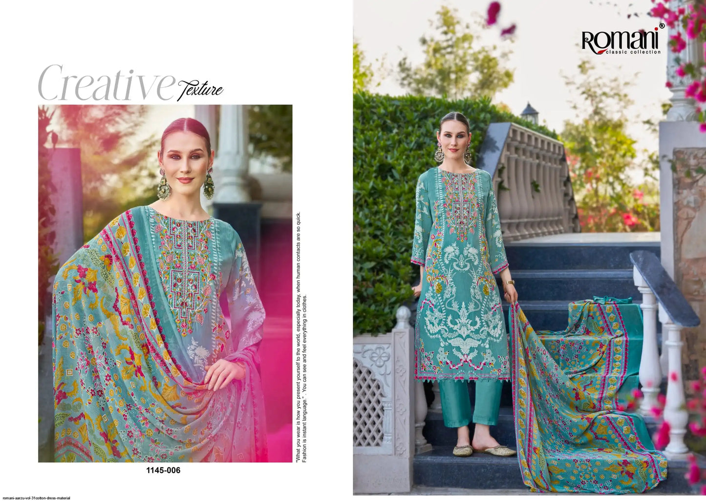 ROMANI AARZU VOL 31COTTON DRESS MATERIAL