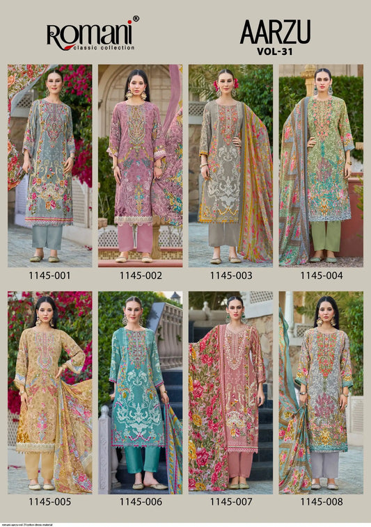 ROMANI AARZU VOL 31COTTON DRESS MATERIAL