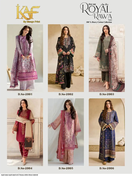KAF ROYAL RAWA ROYAL RAWAL VOL 2 HEAVY COTTON DRESS MATERIAL