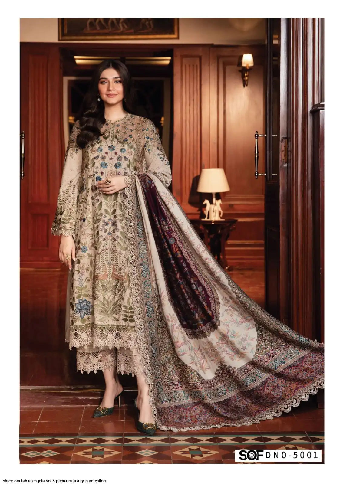 SHREE OM FAB ASIM JOFA VOL 5 PREMIUM LUXURY PURE COTTON DRESS MATERIAL