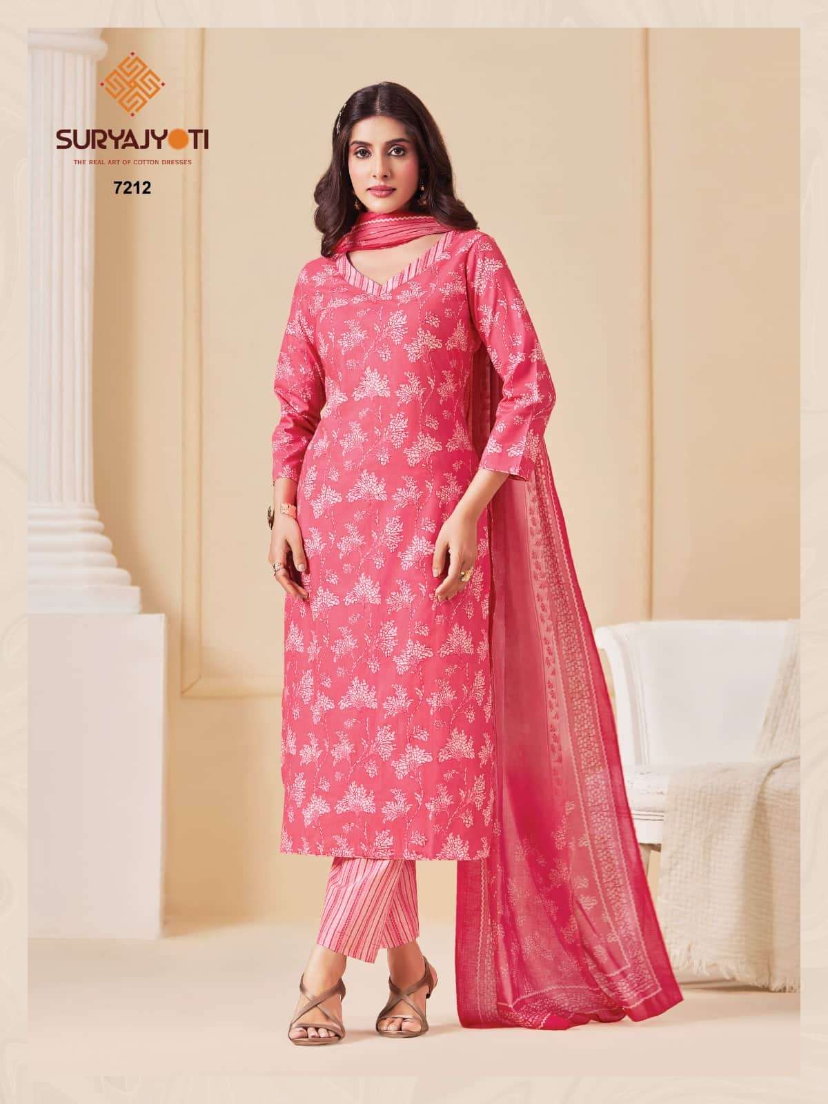 SURYAJYOTI TRENDY COTTON VOL 72 TOP BOTTOM DUPATTA ALL COTTON