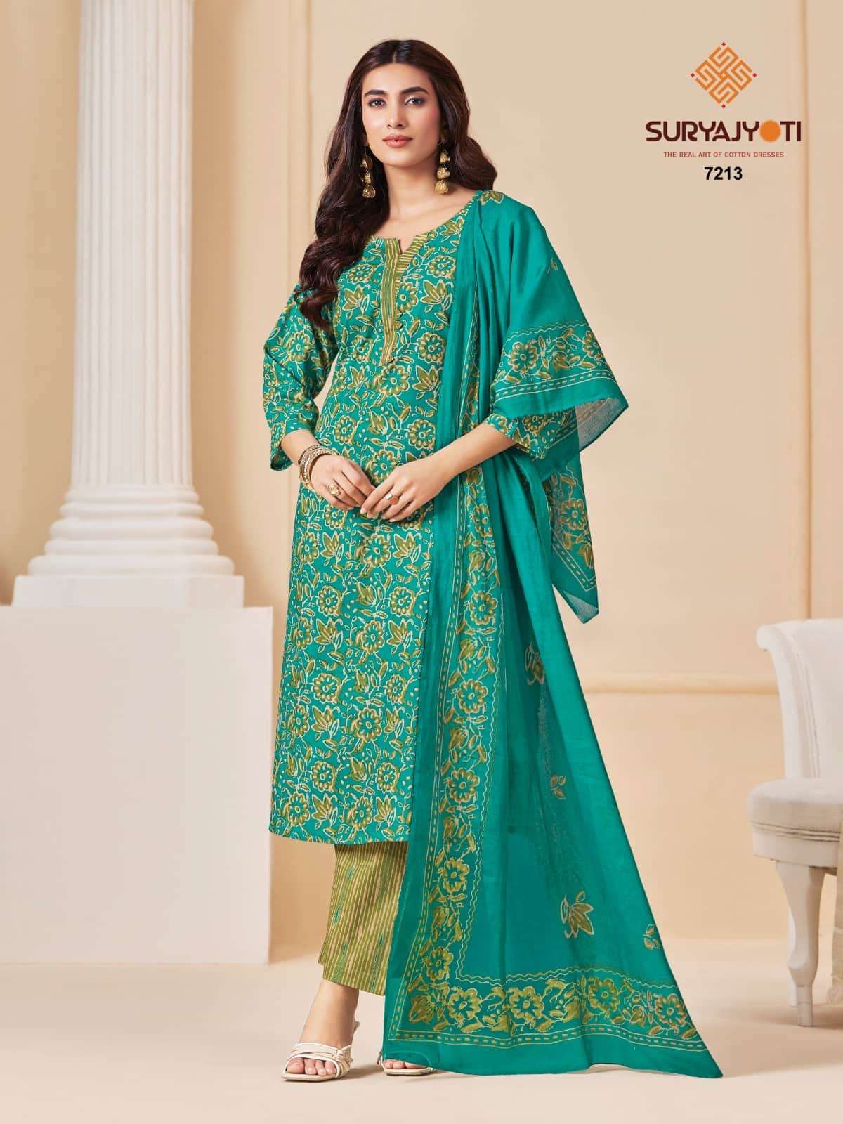 SURYAJYOTI TRENDY COTTON VOL 72 TOP BOTTOM DUPATTA ALL COTTON