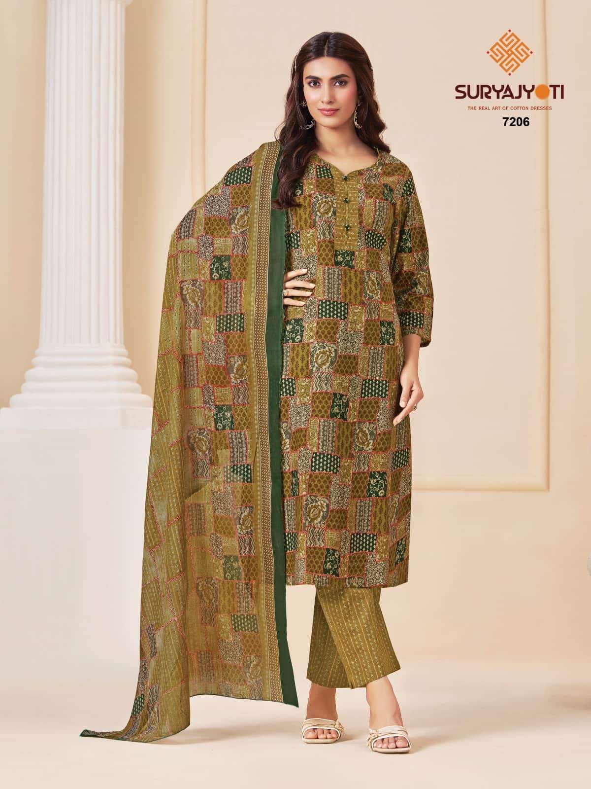SURYAJYOTI TRENDY COTTON VOL 72 TOP BOTTOM DUPATTA ALL COTTON
