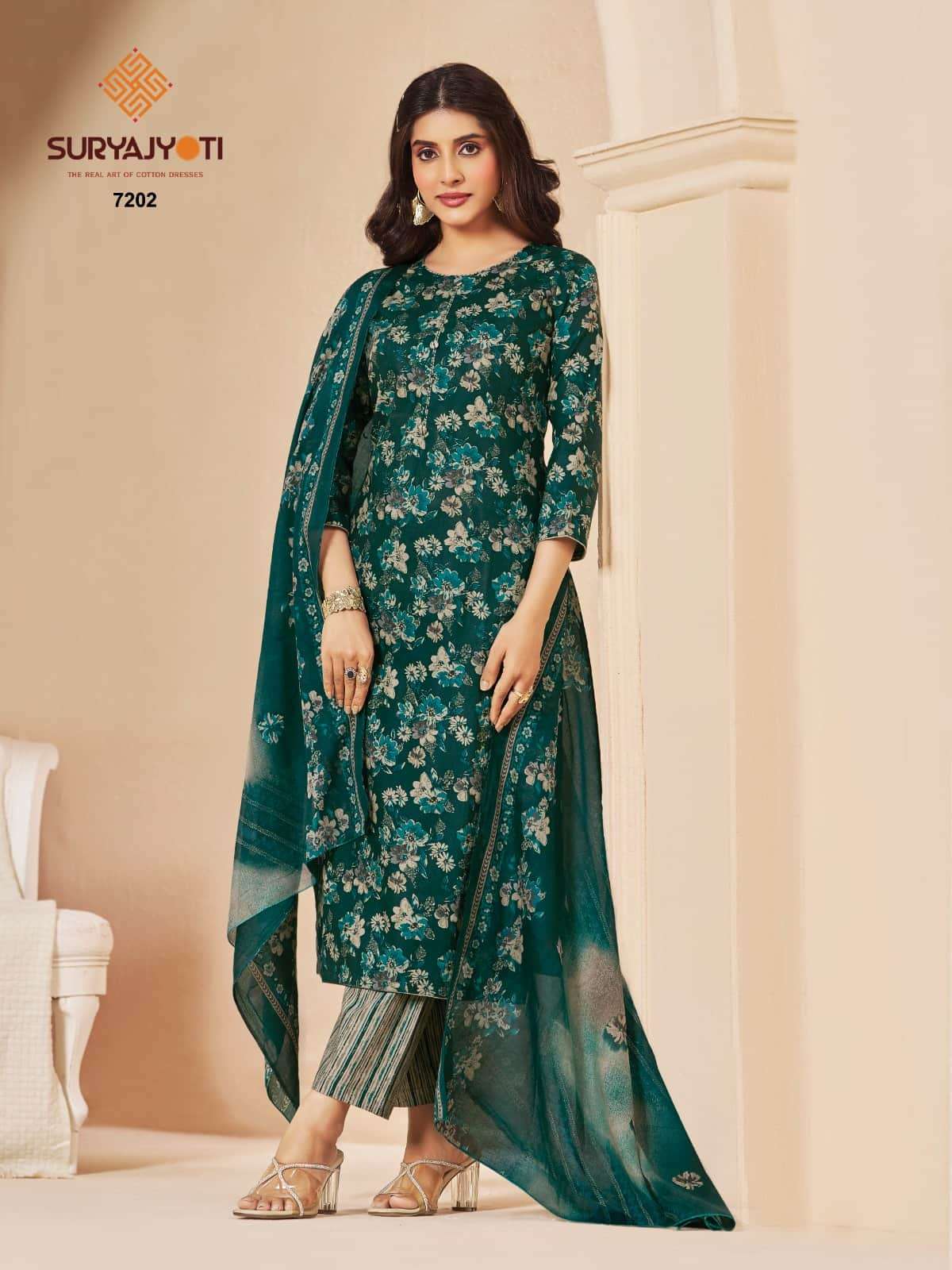 SURYAJYOTI TRENDY COTTON VOL 72 TOP BOTTOM DUPATTA ALL COTTON