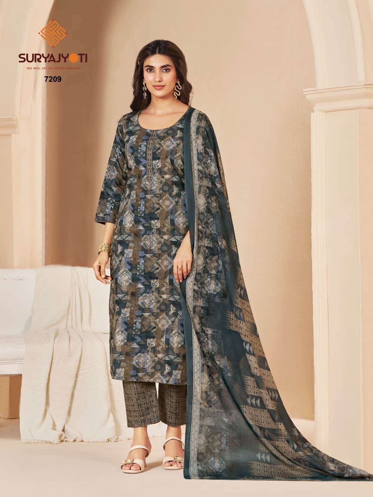 SURYAJYOTI TRENDY COTTON VOL 72 TOP BOTTOM DUPATTA ALL COTTON
