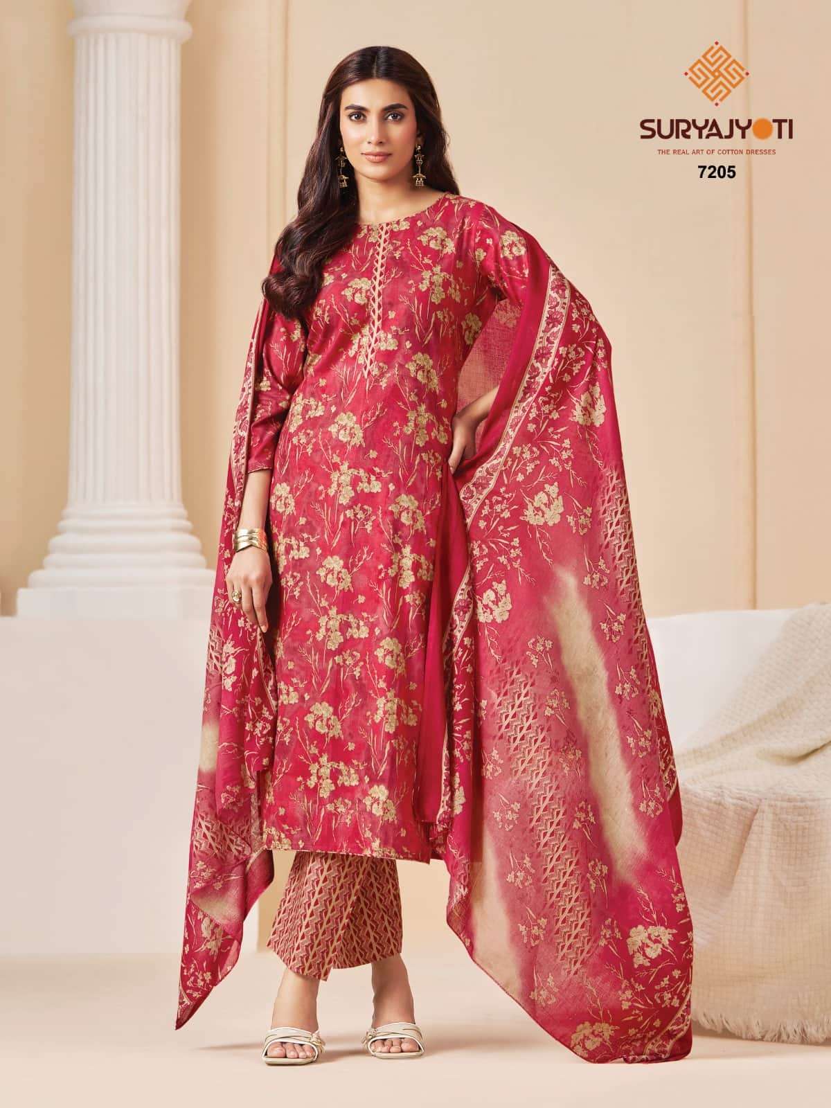 SURYAJYOTI TRENDY COTTON VOL 72 TOP BOTTOM DUPATTA ALL COTTON