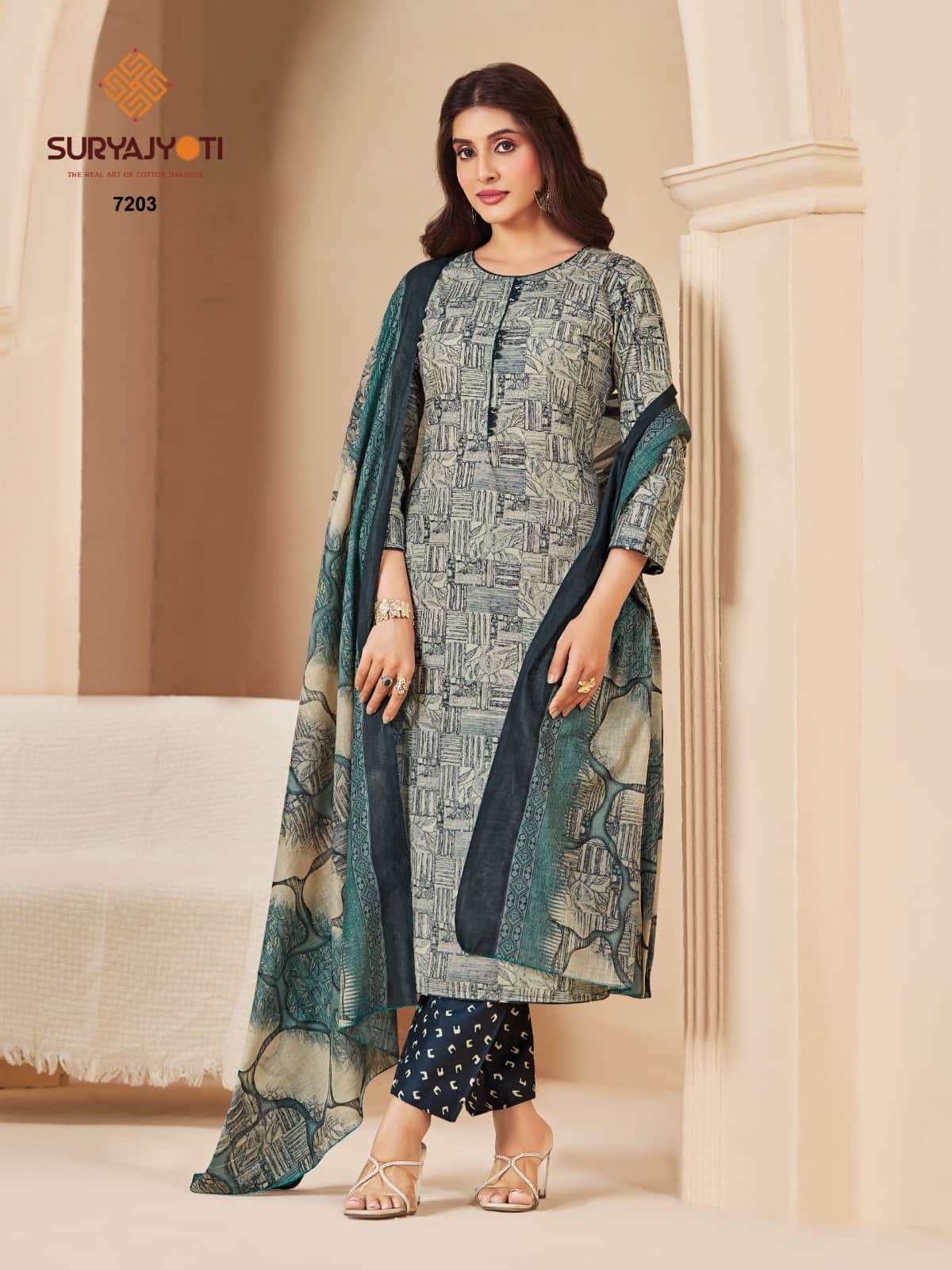 SURYAJYOTI TRENDY COTTON VOL 72 TOP BOTTOM DUPATTA ALL COTTON