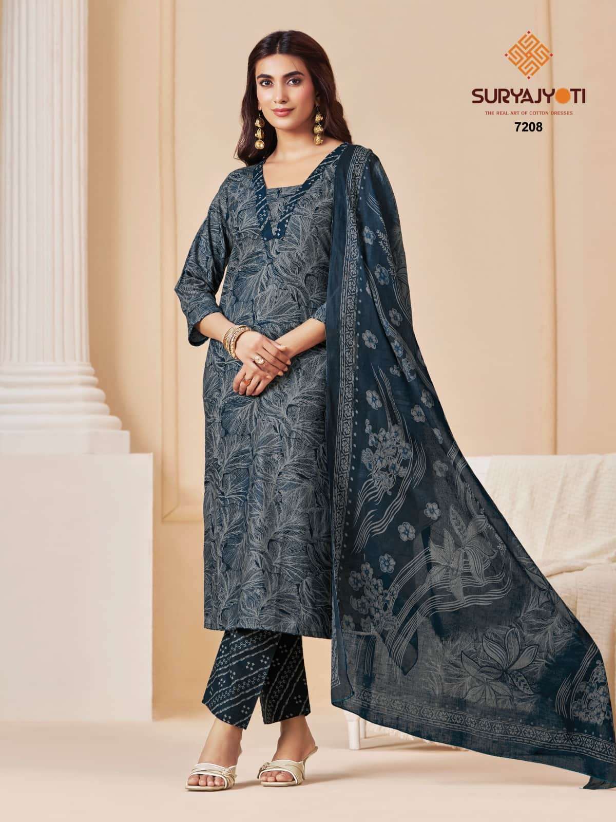 SURYAJYOTI TRENDY COTTON VOL 72 TOP BOTTOM DUPATTA ALL COTTON