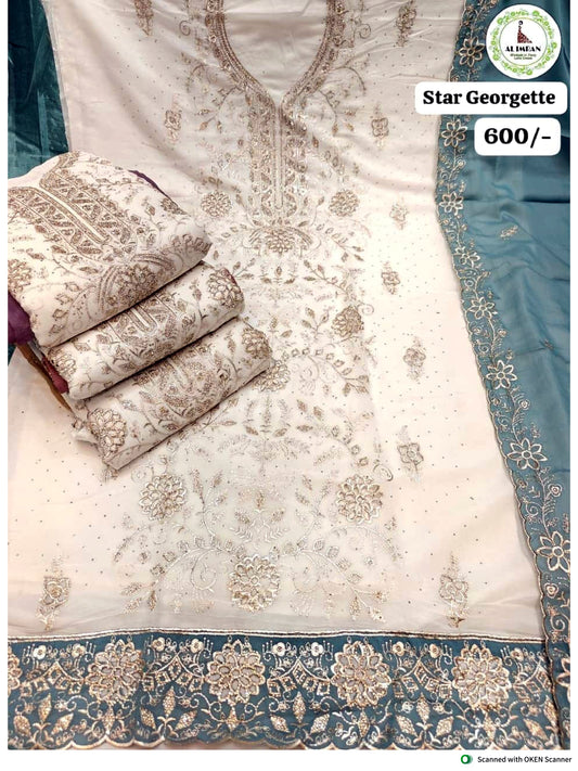 Star Georgette Work Suit