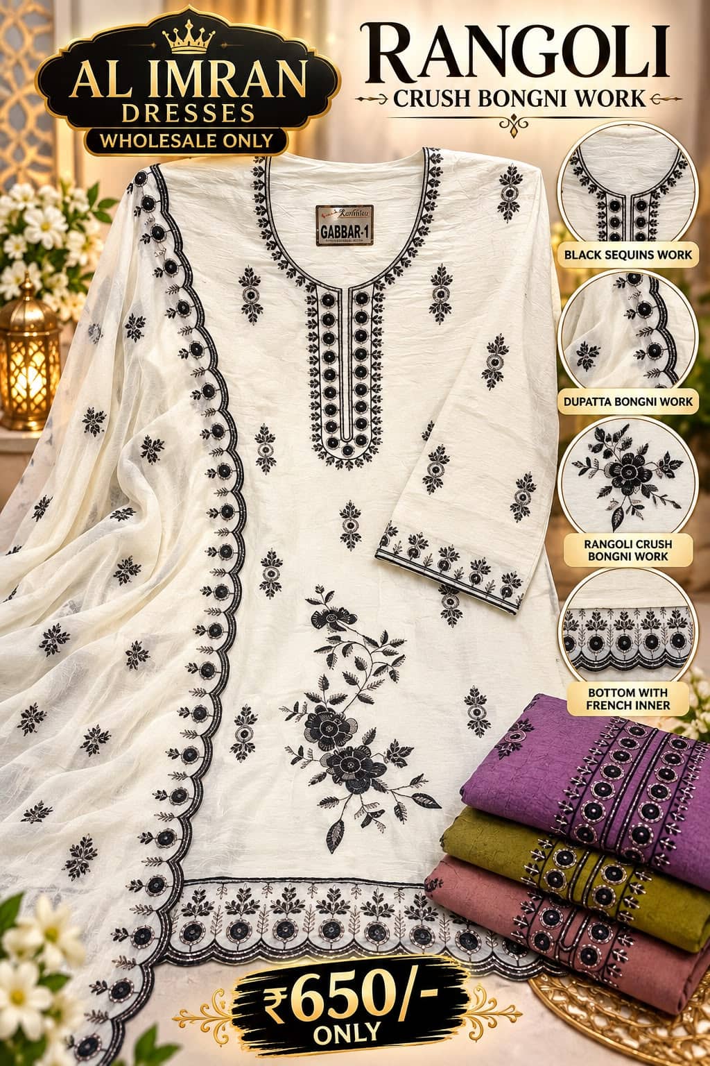 Rangoli Crush Bongni Work Crush / Bongni Work Suit catalogue