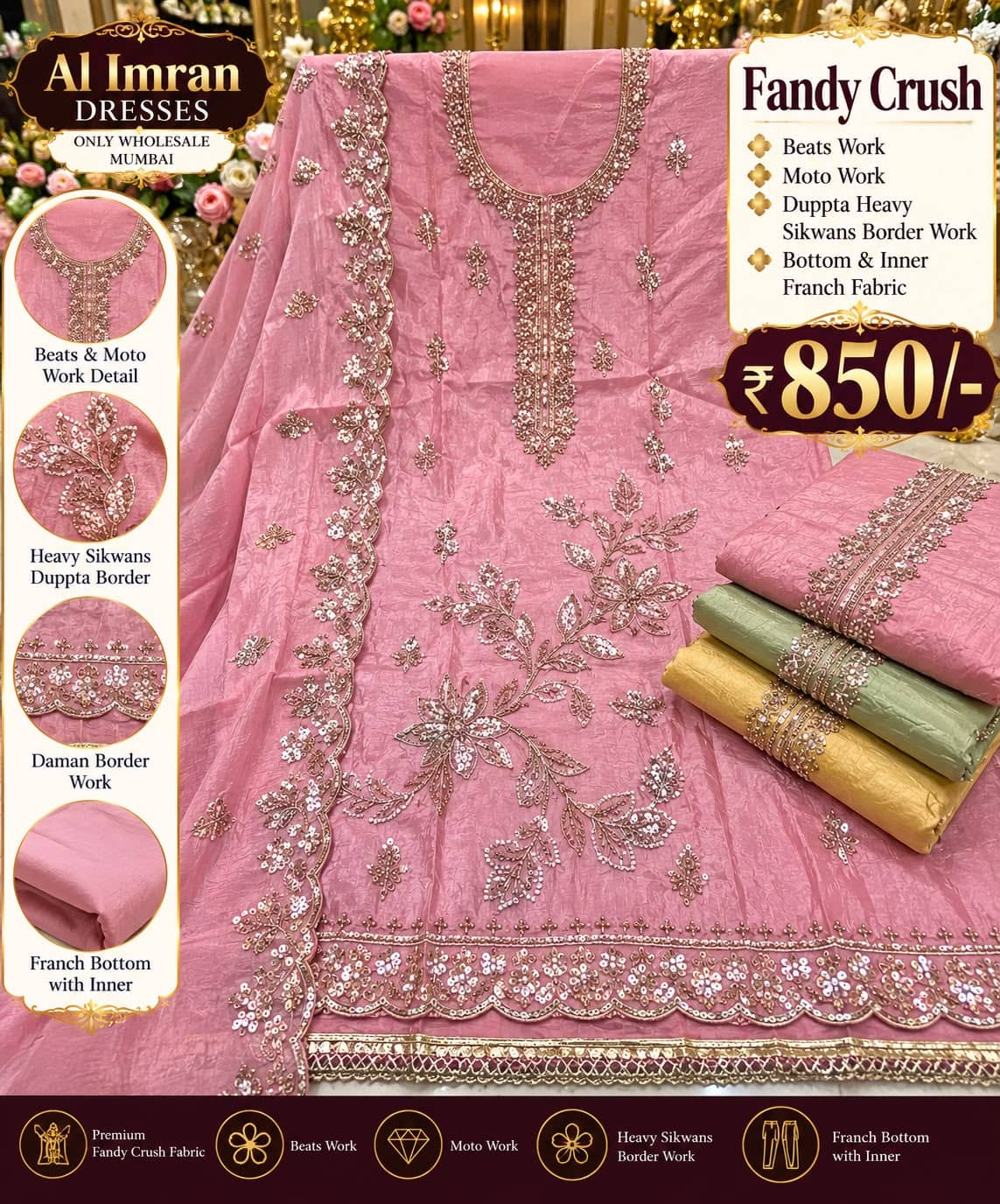 Fandy Crush Premium Luxury Crush Work Suit catalogue