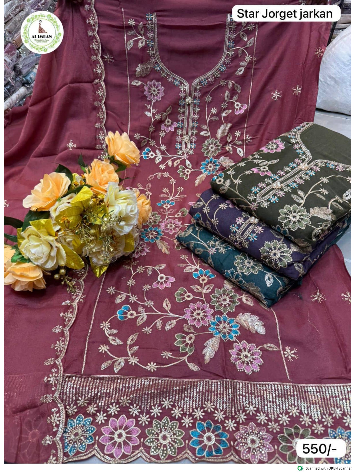 Star Jorget Embroidered Work Suit